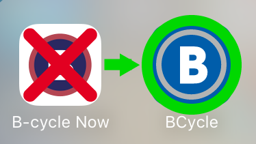 App change-01 B cycle now vs Bcycle app
